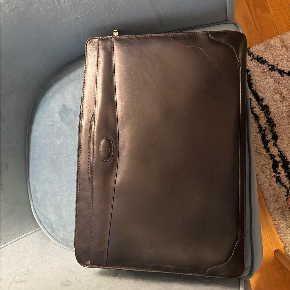Bally Rich Brown Leather Briefcase